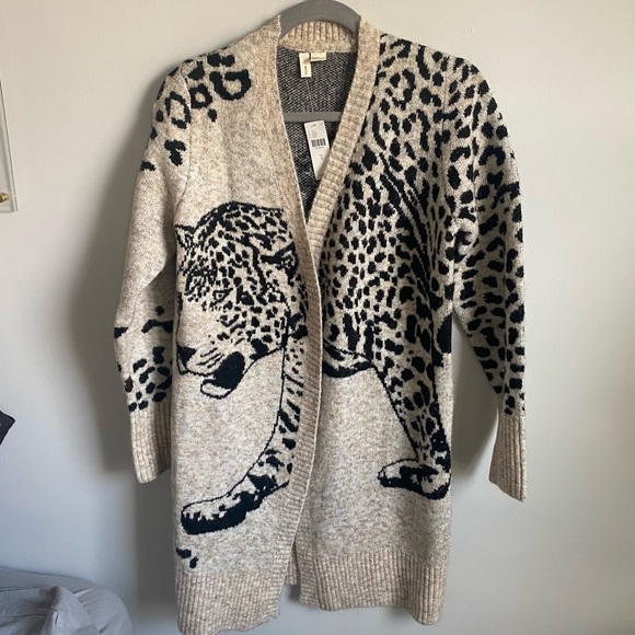 Anthropologie Leopard Cardigan 
